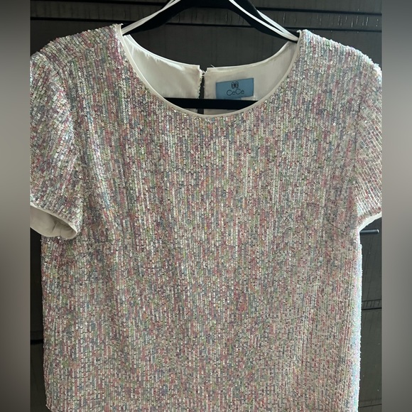 Multicolor, sequin shirt - Picture 4 of 6
